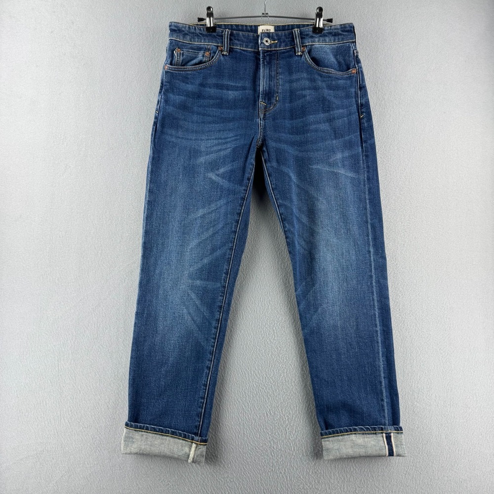 Flint and‎ Tinder Jeans Mens 30x30 (Fits 30x29) Straight Leg Fit Selvedge Denim